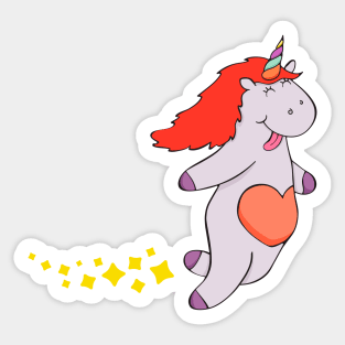 Happy unicorn Sticker